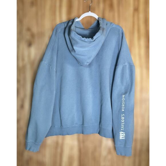 Taylor Swift 1989 Taylor's Version Hoodie Dusty Blue Eras Tour Merch Sz 4XL - Picture 4 of 6